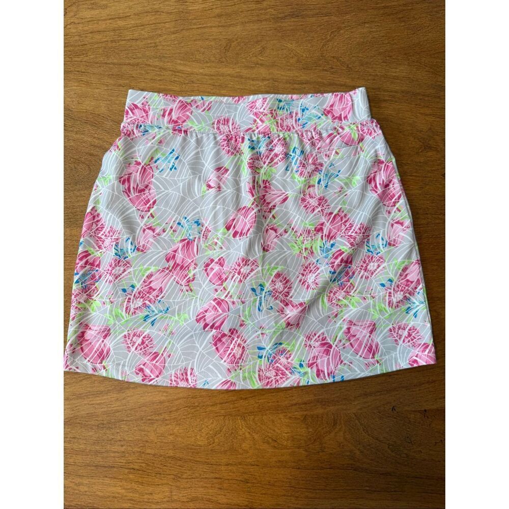 Pebble Beach Women's Floral Dry Luxe Performance Pull-on Skort Multicolor Small